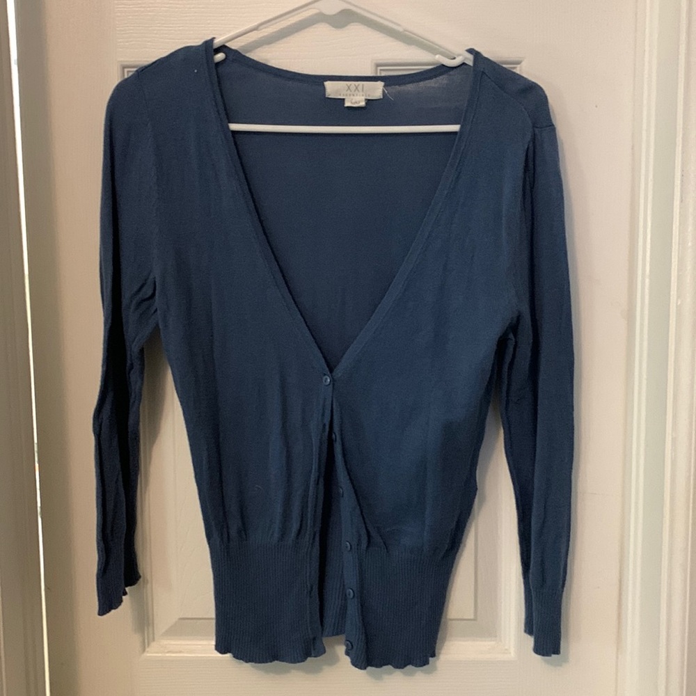 Forever 21 blue cardigan size M